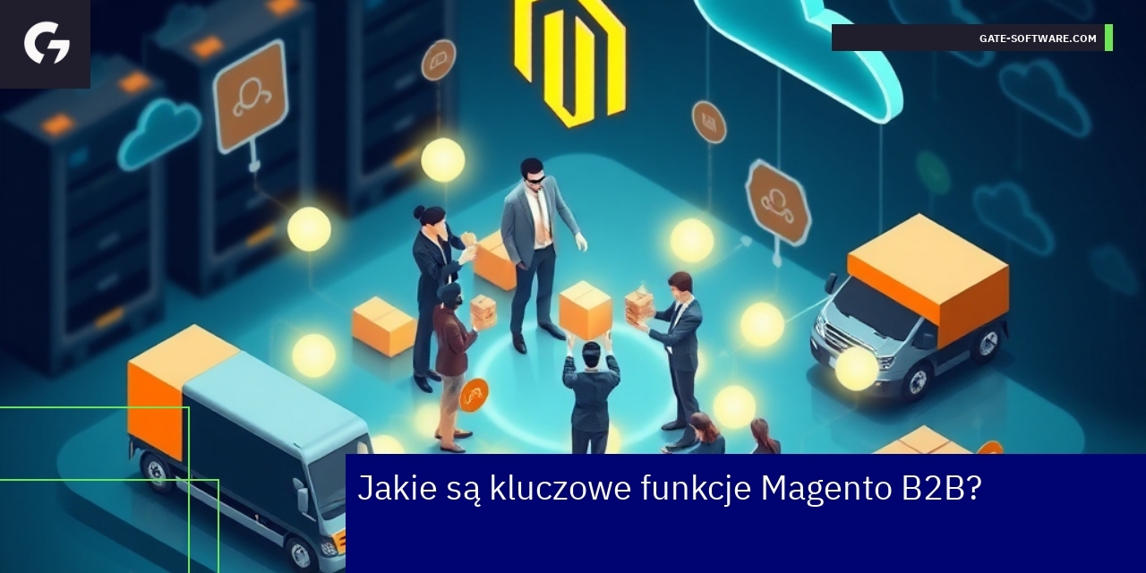 Kluczowe funkcje Magento B2B dla biznesu Schemat funkcji i integracji platformy Magento B2B