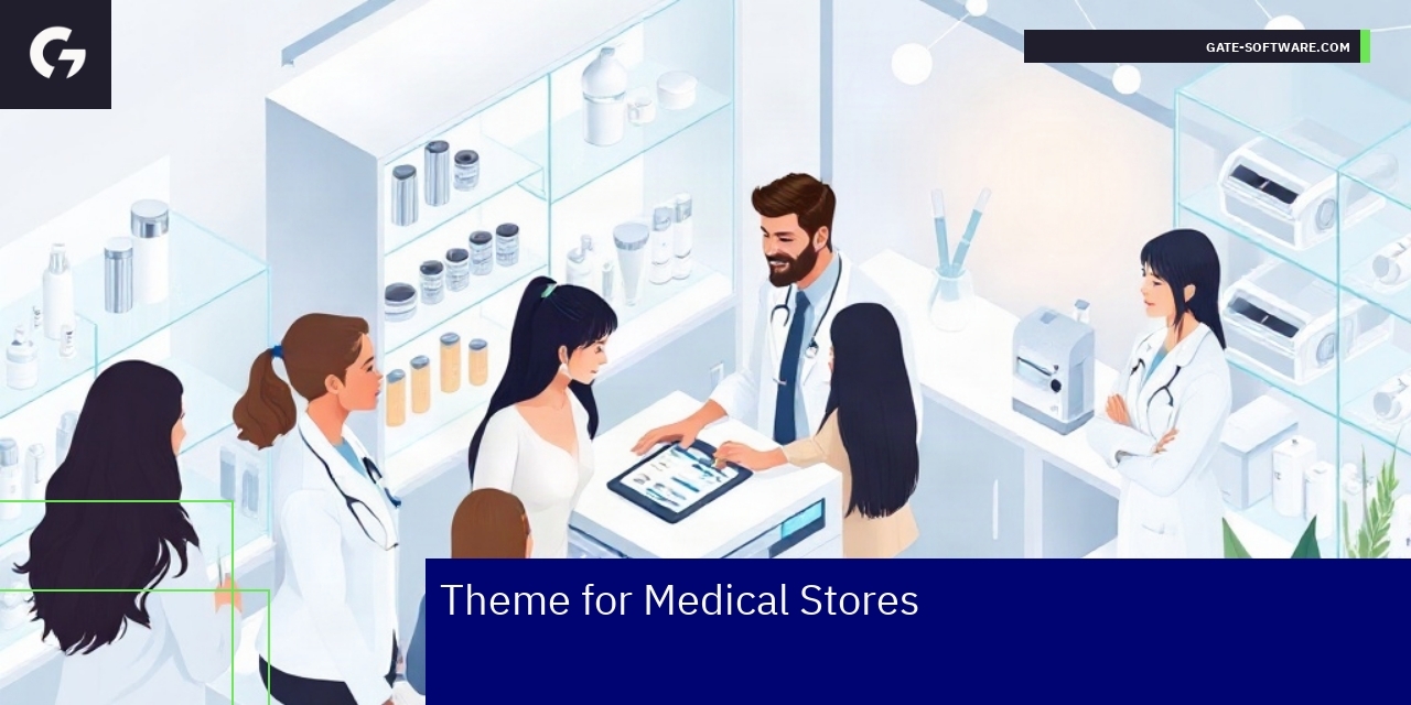 Medical store interface displaying product management