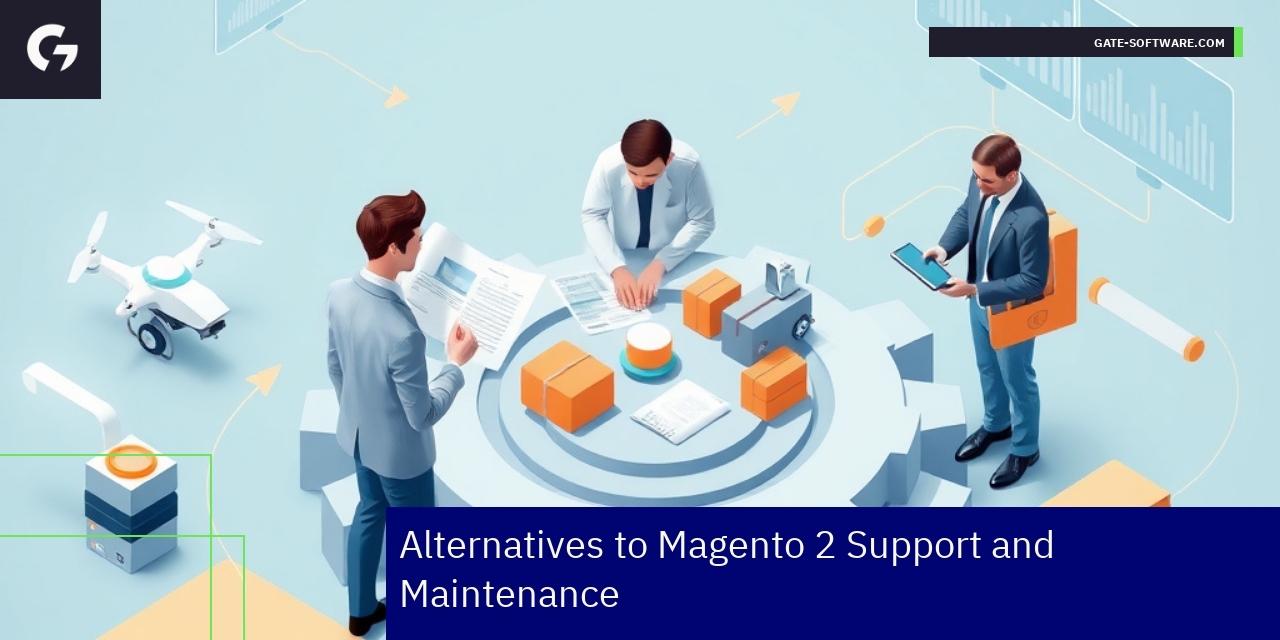 Diagram comparing Magento 2 support alternatives