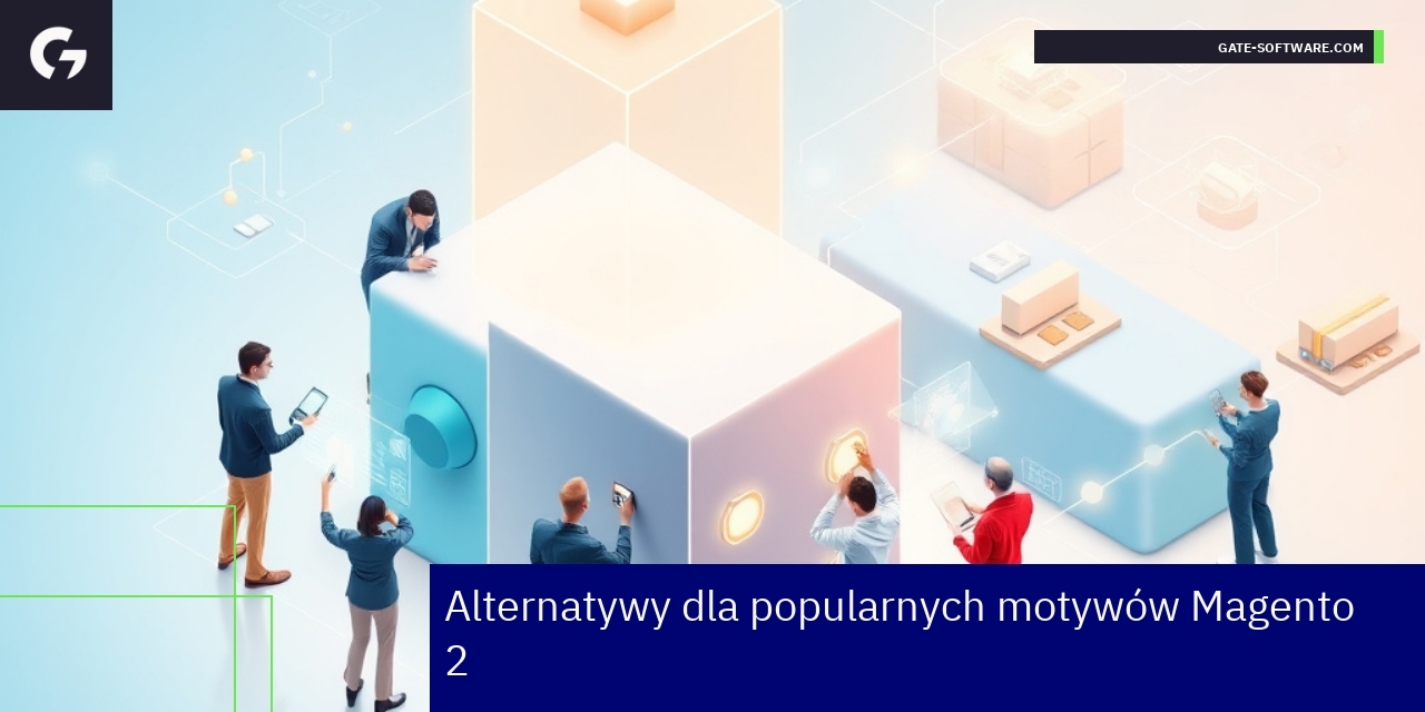 Alternatywy i korzyści motywów Magento 2 Hyva Schemat przedstawiający motywy Magento 2 i Hyva