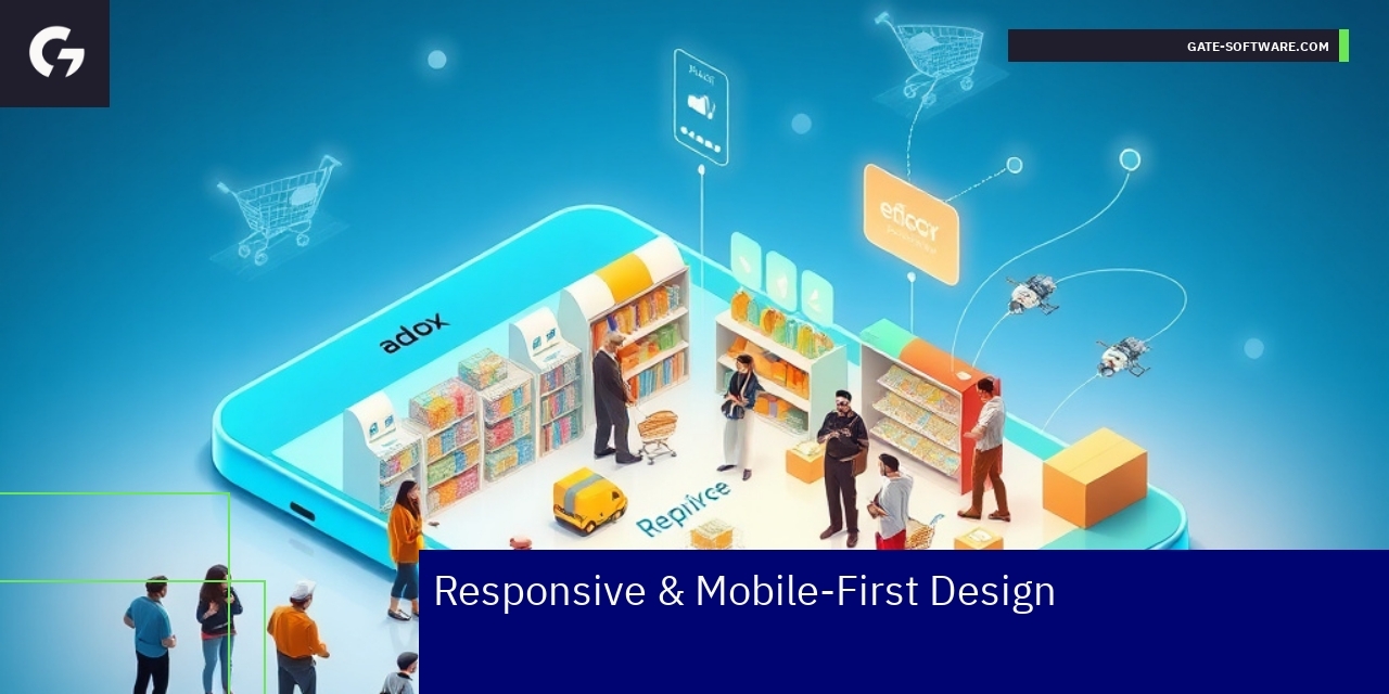 Mobile device with fast loading e-commerce interface