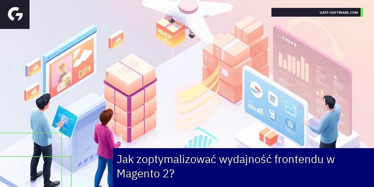 Schemat optymalizacji frontendu Magento 2 z technikami