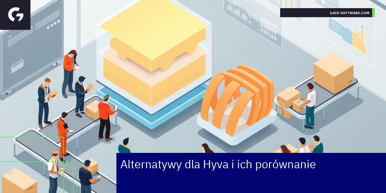 Schemat porównujący Hyva i alternatywne frontendowe rozwiązania