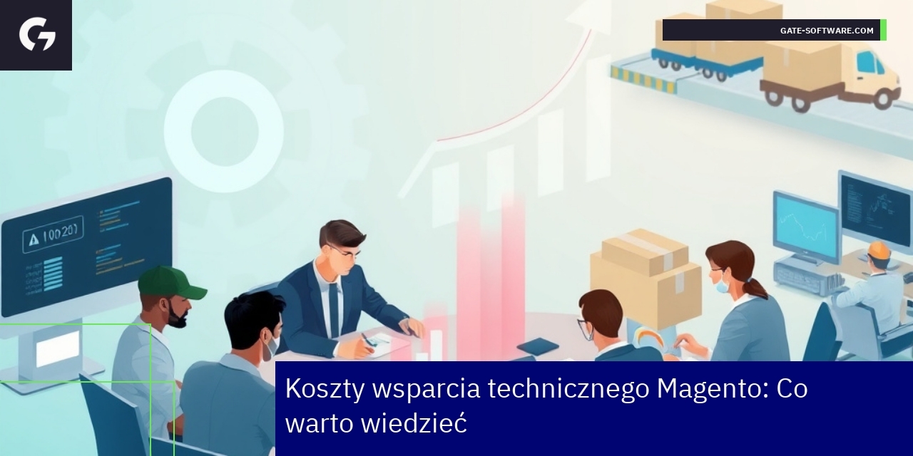 Koszty wsparcia technicznego i ROI Magento 2 Grafika przedstawiająca analizę ROI i koszty wsparcia Magento