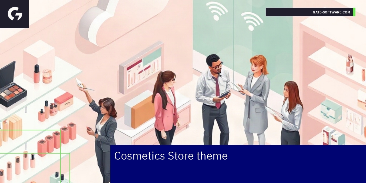 Cosmetics products with SEO and speed optimization icons