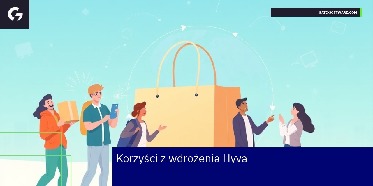 Schemat korzyści wdrożenia Hyva w platformie e-commerce