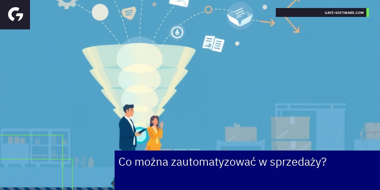 Ikony symbolizujące automatyzację sprzedaży i leadów