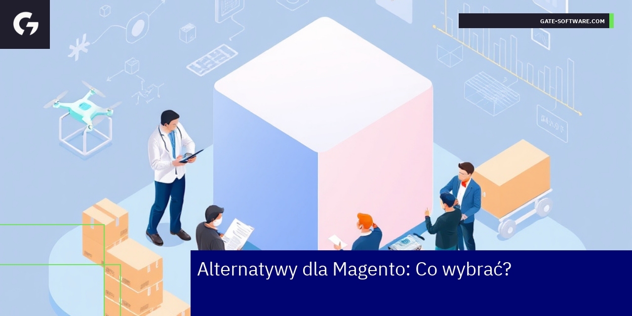 Diagram pokazujący alternatywy dla platformy Magento