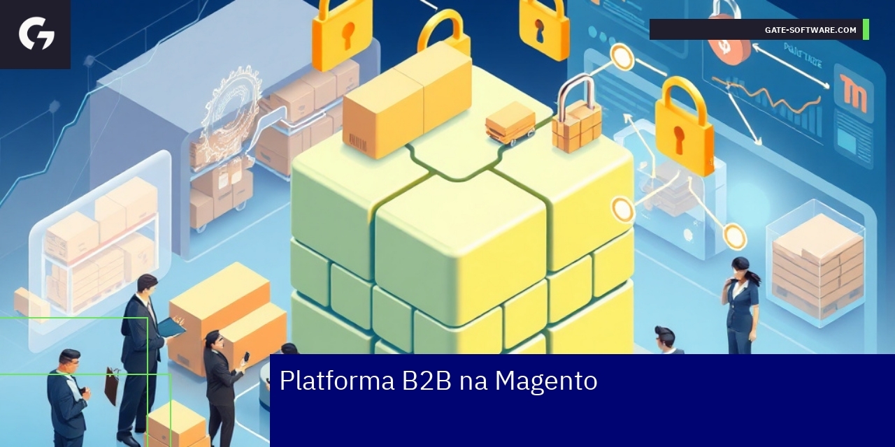 Platforma B2B Magento i jej zalety dla eCommerce Schemat przedstawiający platformę B2B Magento