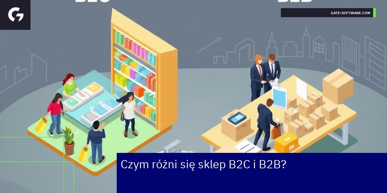 Schemat porównania sklepów B2B i B2C oraz elementów ofert
