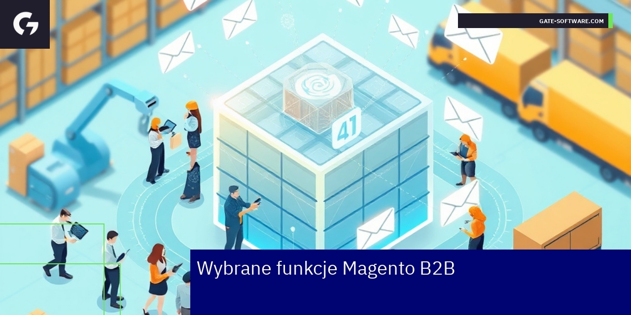 Schemat automatyzacji sprzedaży i integracji Magento B2B