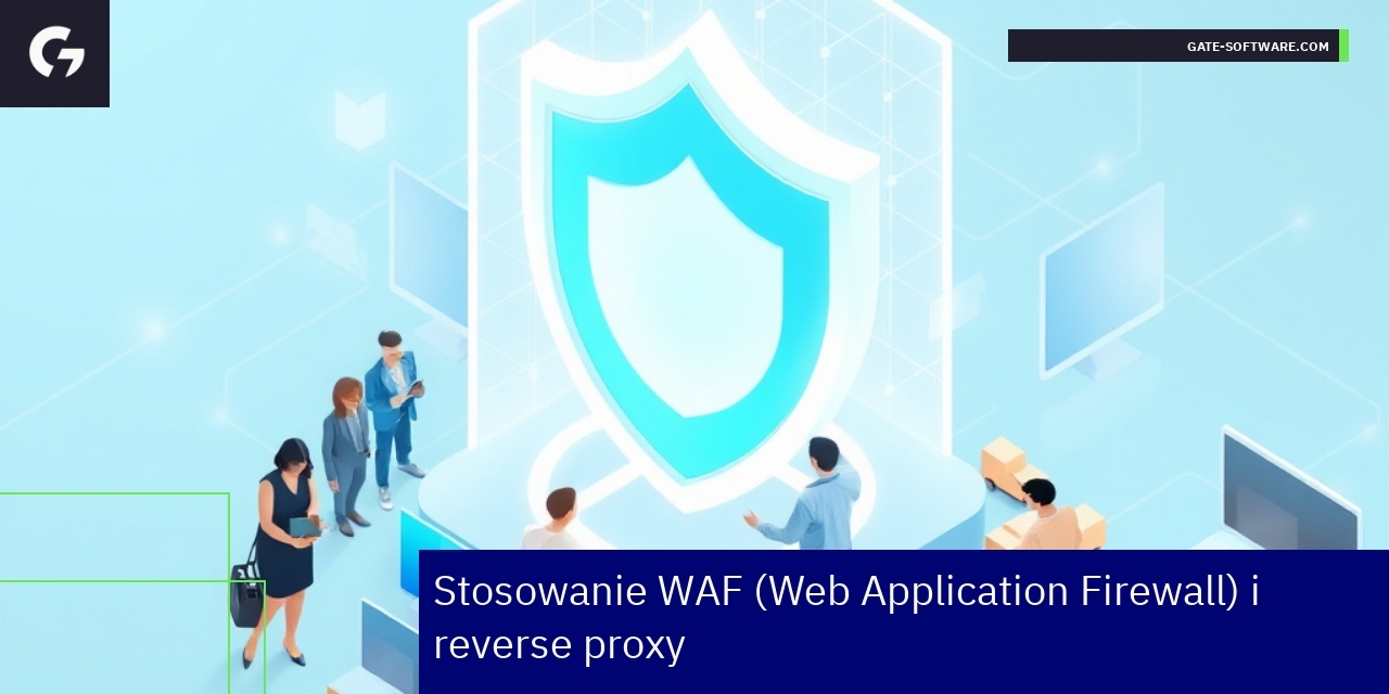 Schemat ochrony systemu z WAF i reverse proxy