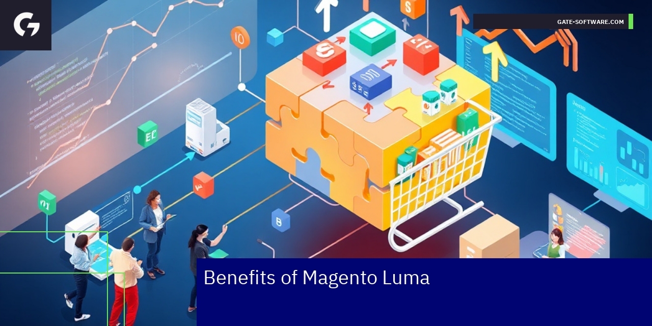 Illustration of Magento Luma eCommerce features