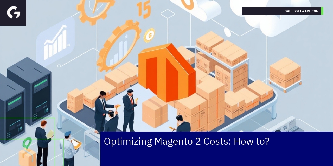 Graph showing Magento 2 cost optimization and ROI metrics