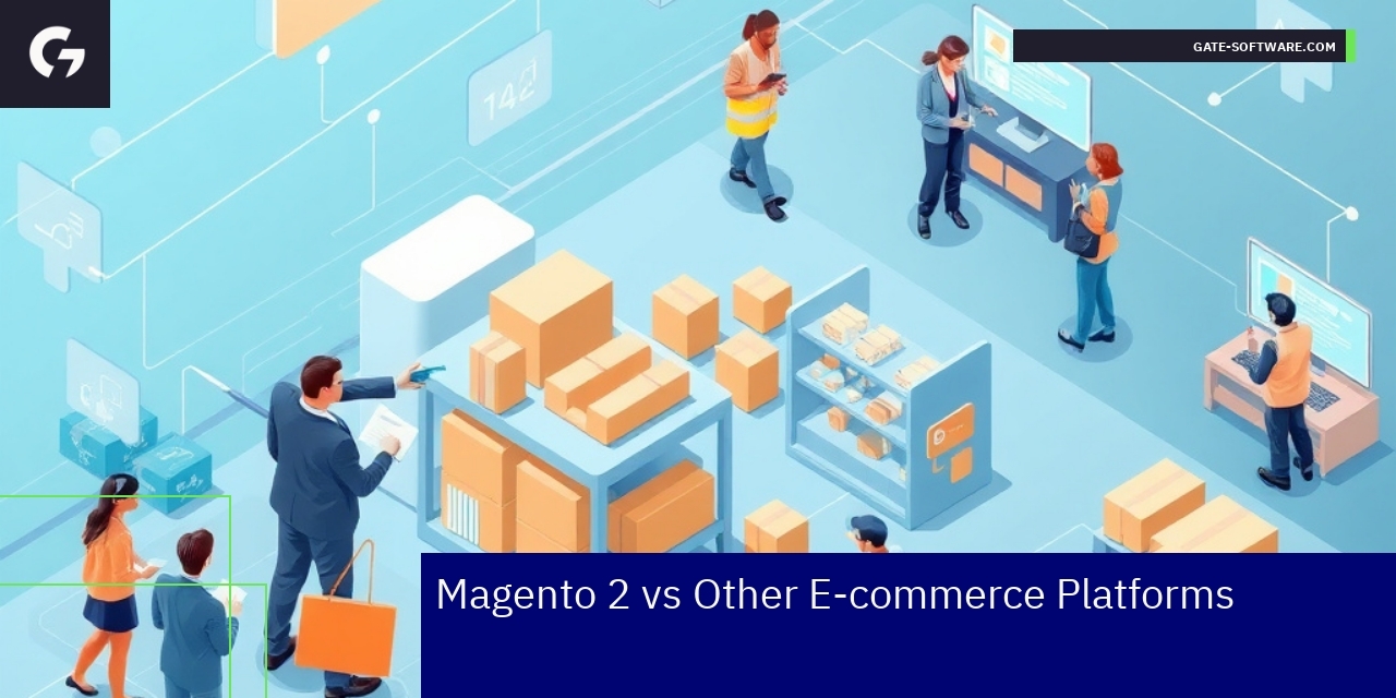 Magento 2 Features and Performance Overview Diagram comparing Magento 2 and other platforms