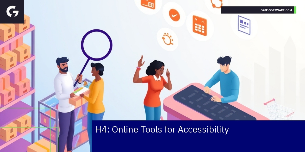 Developers using online accessibility tools on laptop