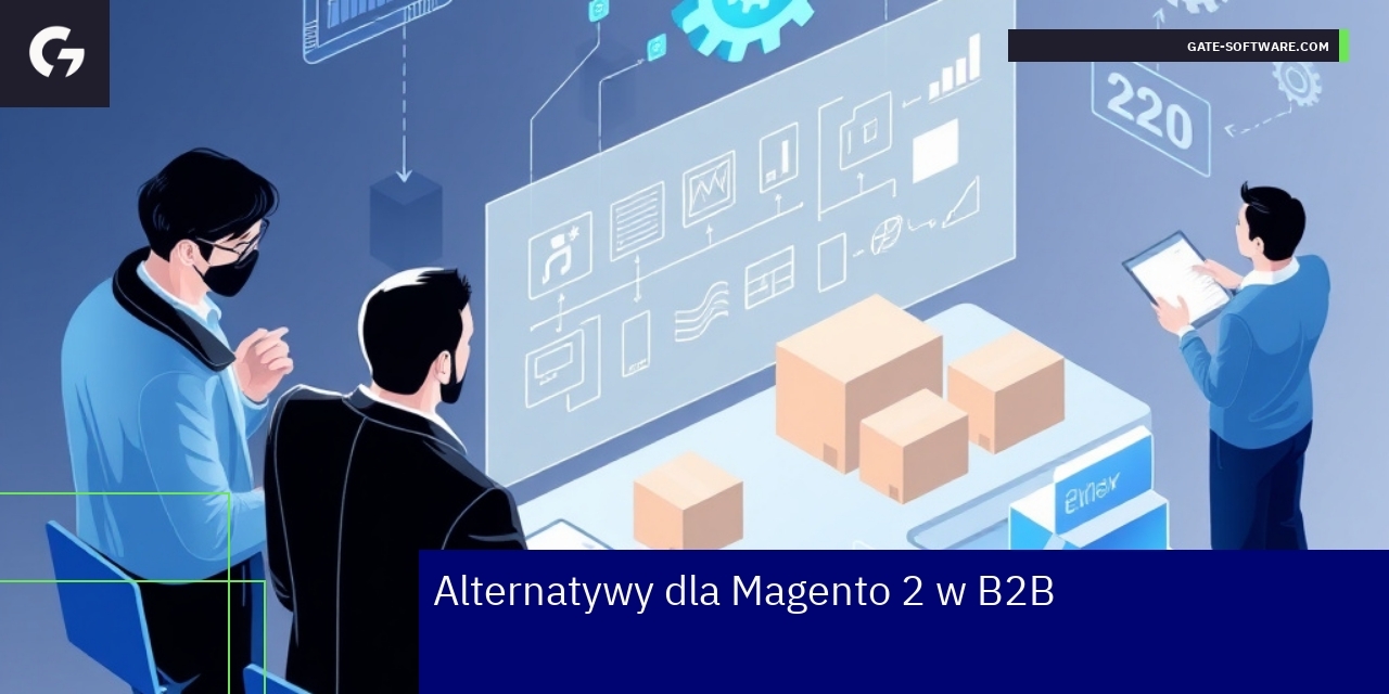 Porównanie platform B2B jako alternatywa dla Magento Schemat porównujący platformy e-commerce B2B