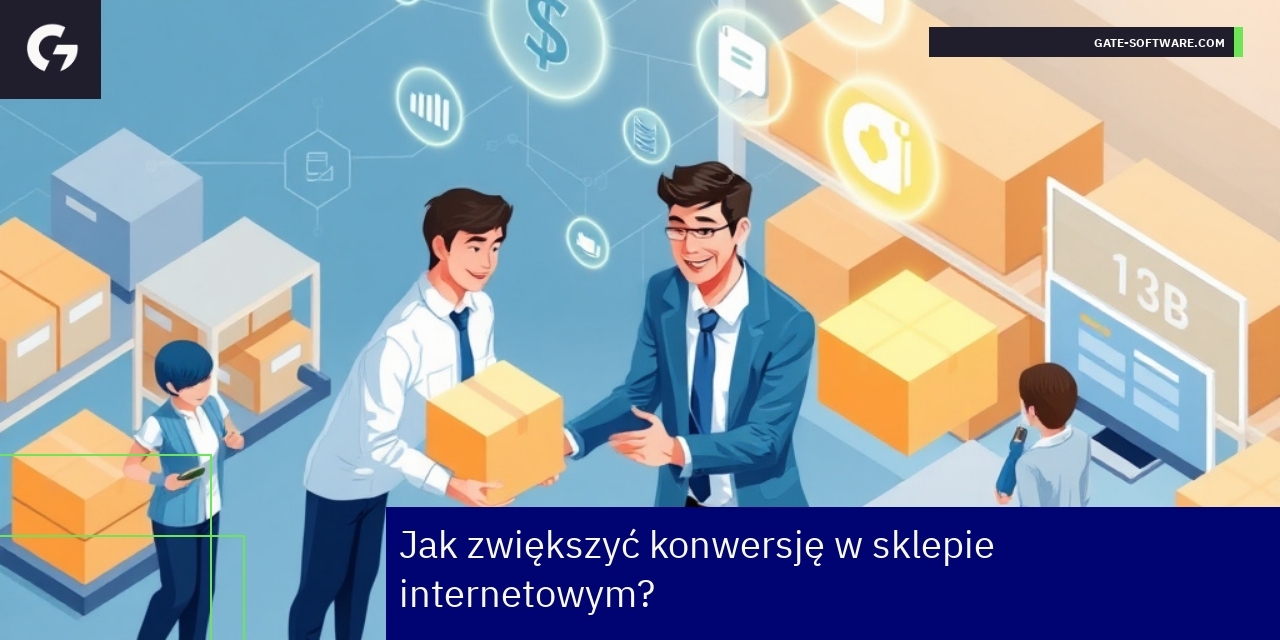 Grafika przedstawiająca wzrost konwersji i analizy danych