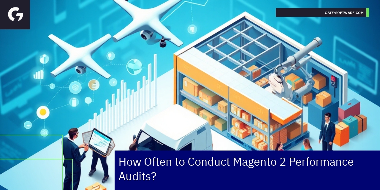 Graph showing Magento performance audit results and improvements