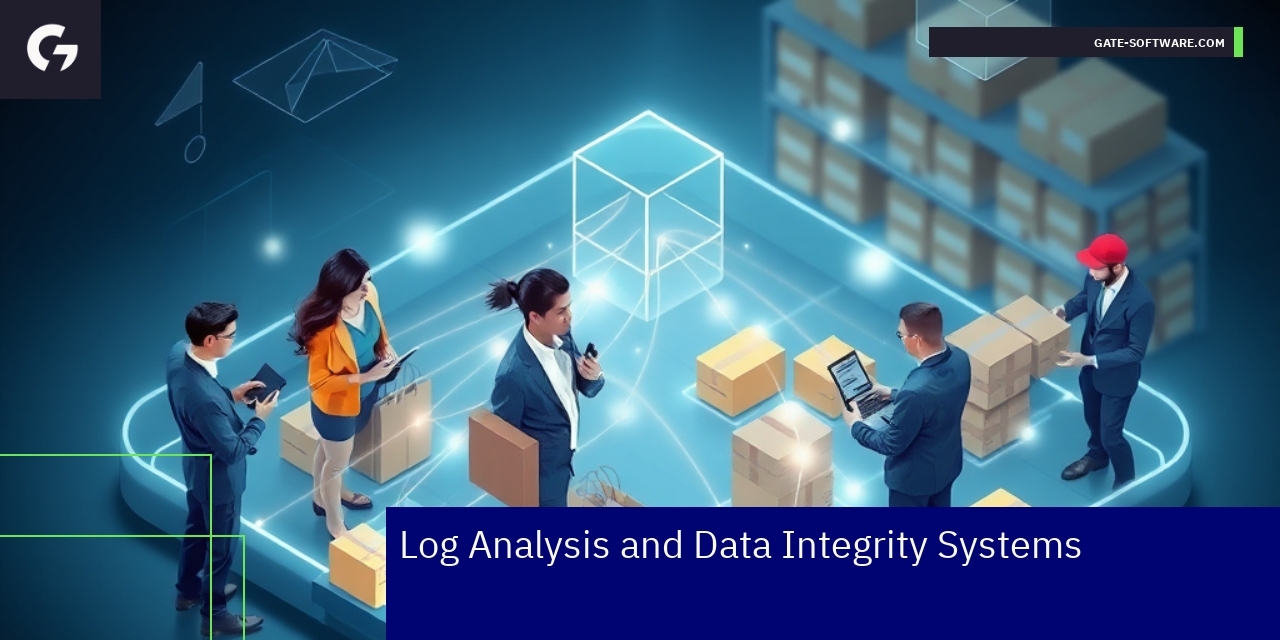Visual of log analysis and data protection concepts