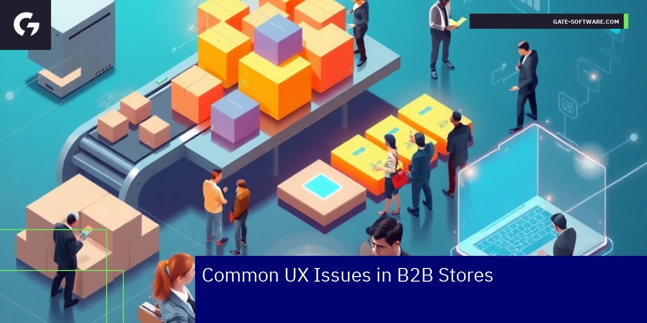 Illustration of B2B e-commerce user experience problems
