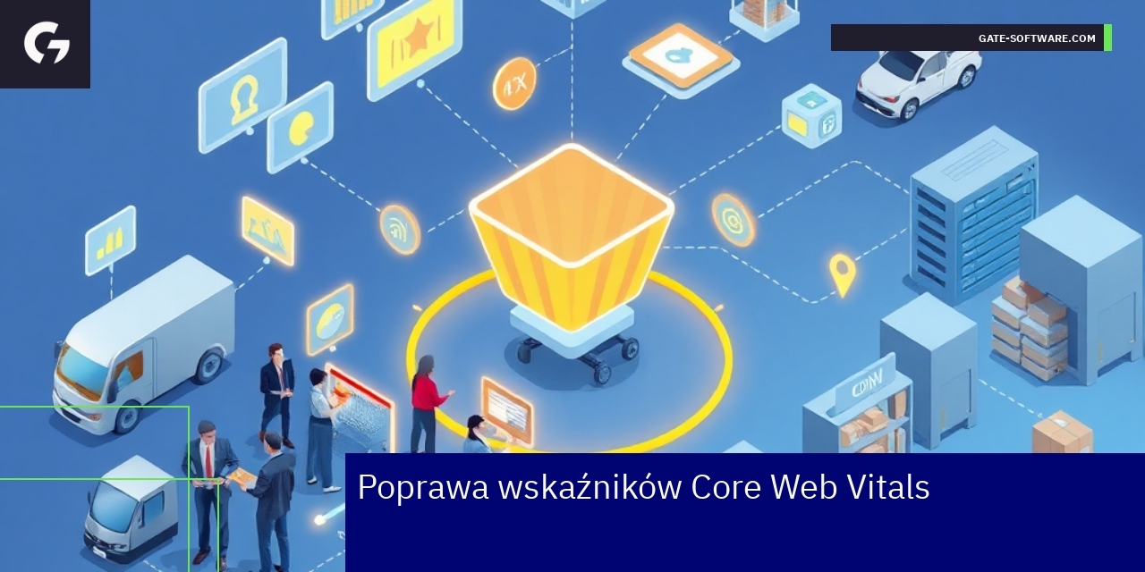 Kluczowe metody poprawy Core Web Vitals Schemat optymalizacji obrazów, cache i skryptów