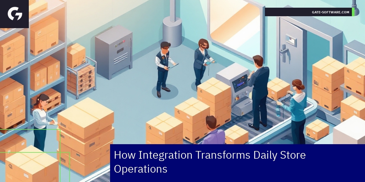 Illustration of ERP and Magento integration workflow