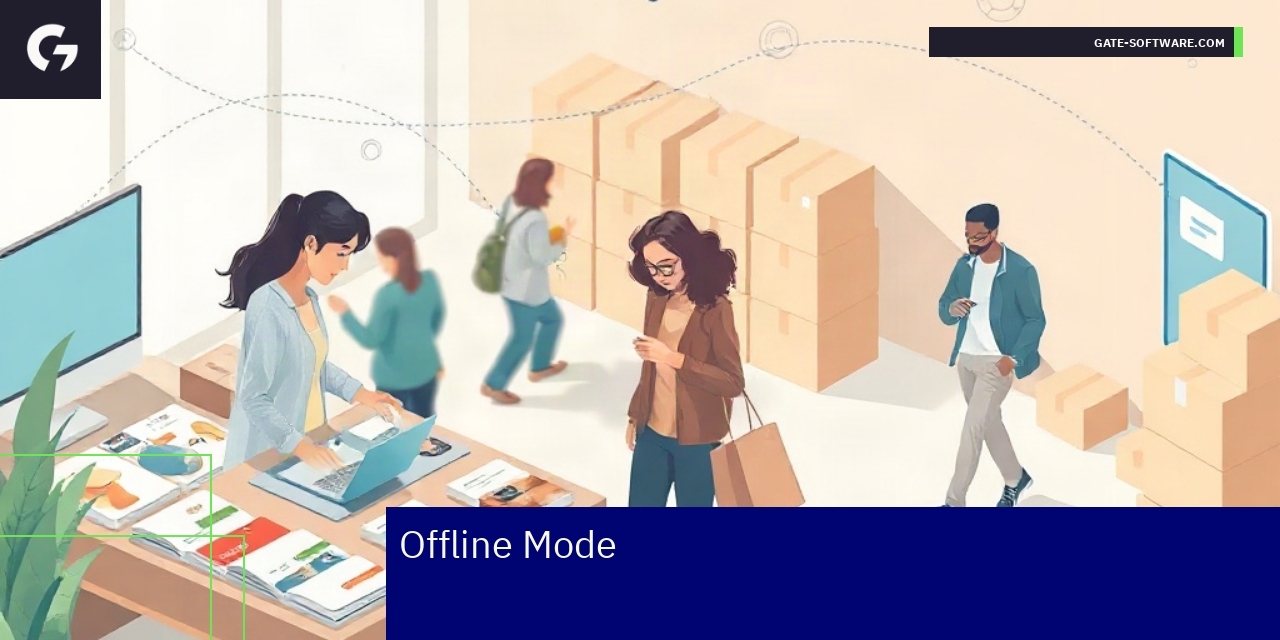 User interacting with e-commerce platform offline