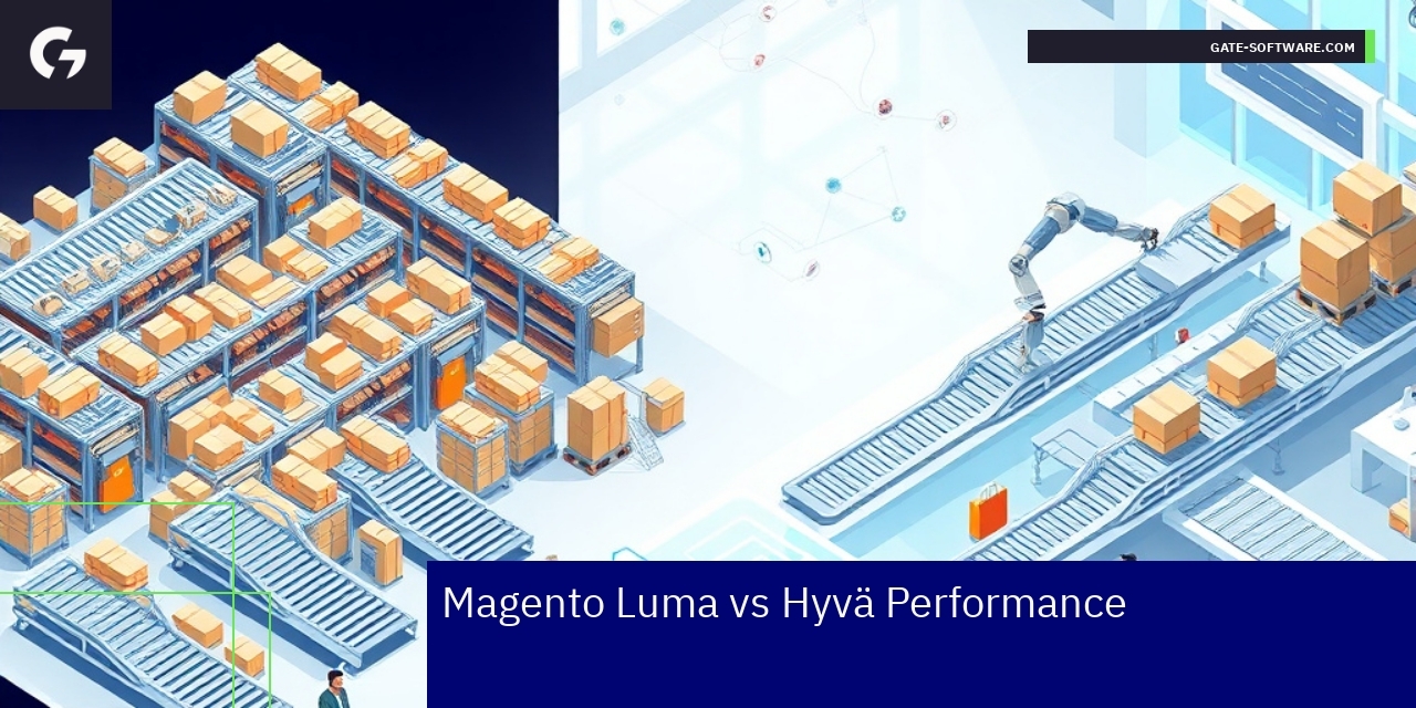 Magento Luma and Hyvä theme performance comparison chart