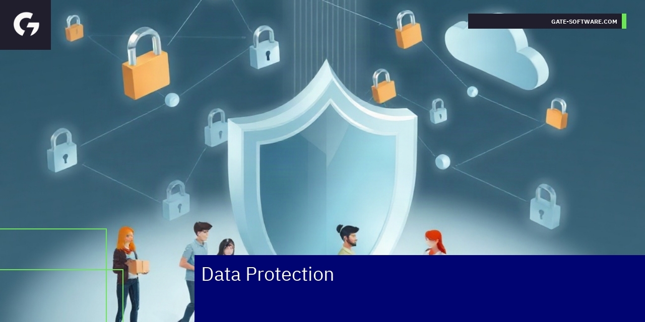 Magento 2 Theme Data Protection Shield protecting Magento 2 logo