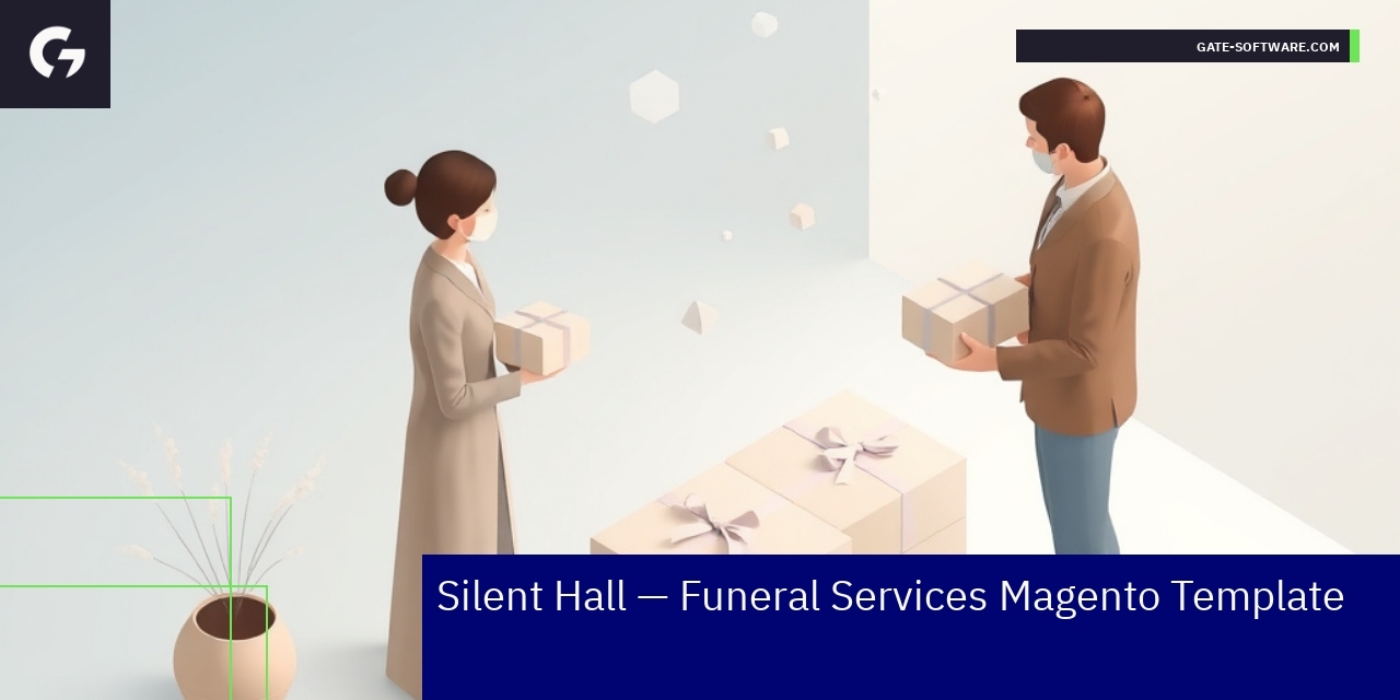 Clean funeral services ecommerce website interface