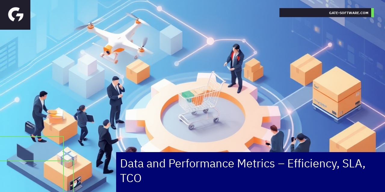 Gate-Software B2B Performance Metrics Graph showing B2B efficiency and key project metrics