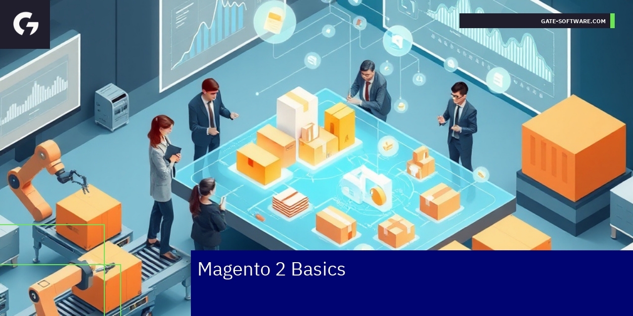Diagram showing Magento 2 B2B platform features