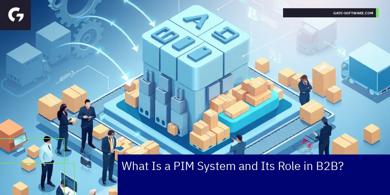 Diagram showing PIM system benefits in B2B sales