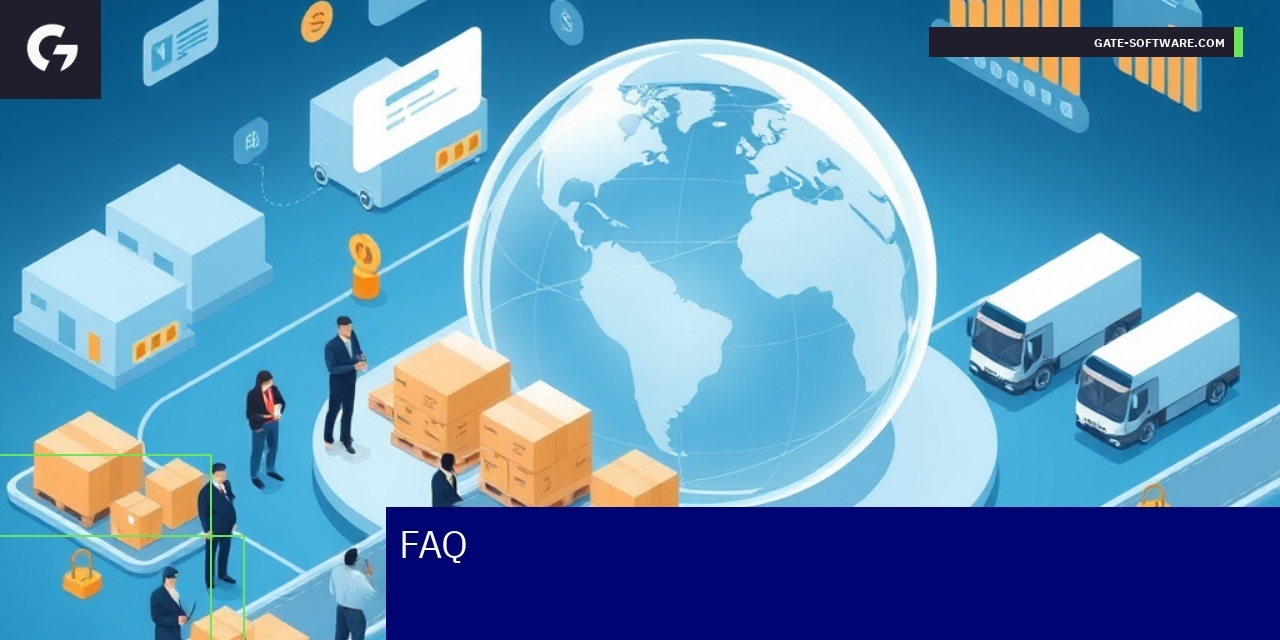 Business workflow automation and logistics icons