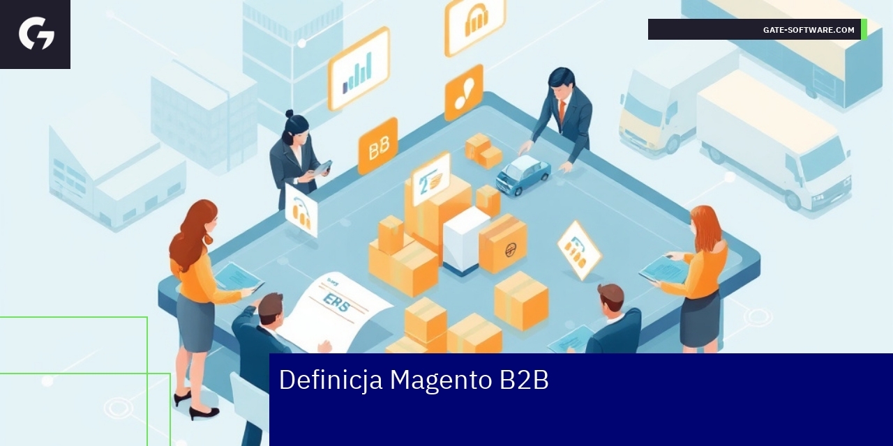 Schemat platformy Magento B2B dla sprzedaży biznesowej