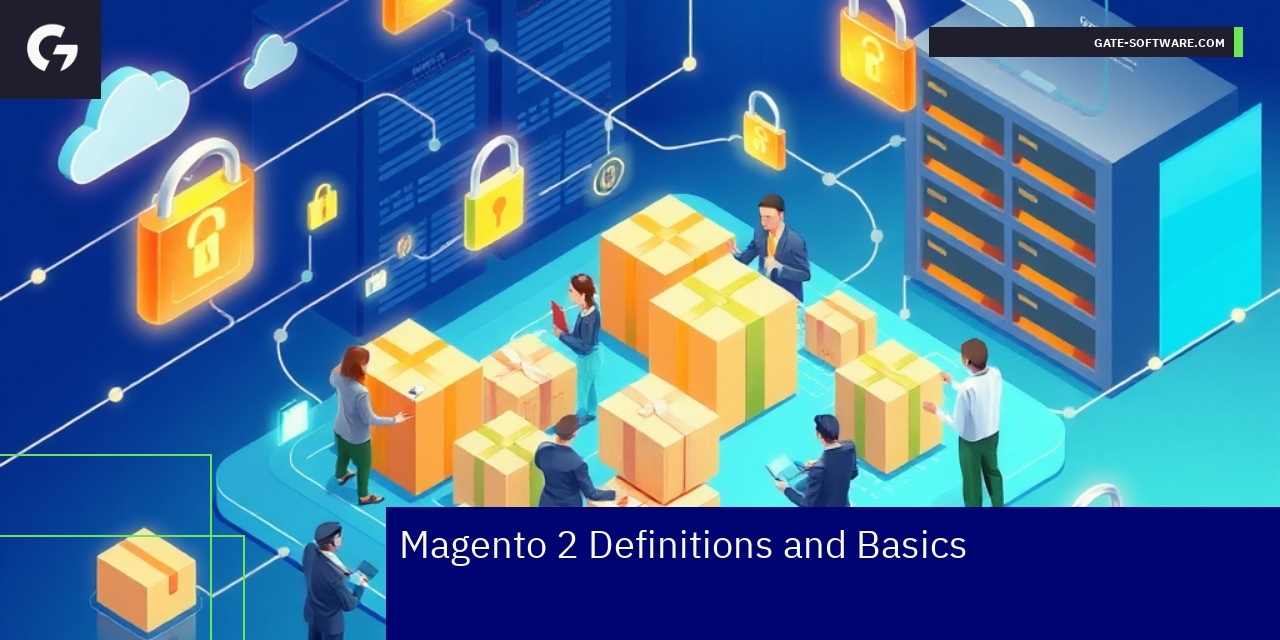 Diagram showing Magento 2 architecture and requirements