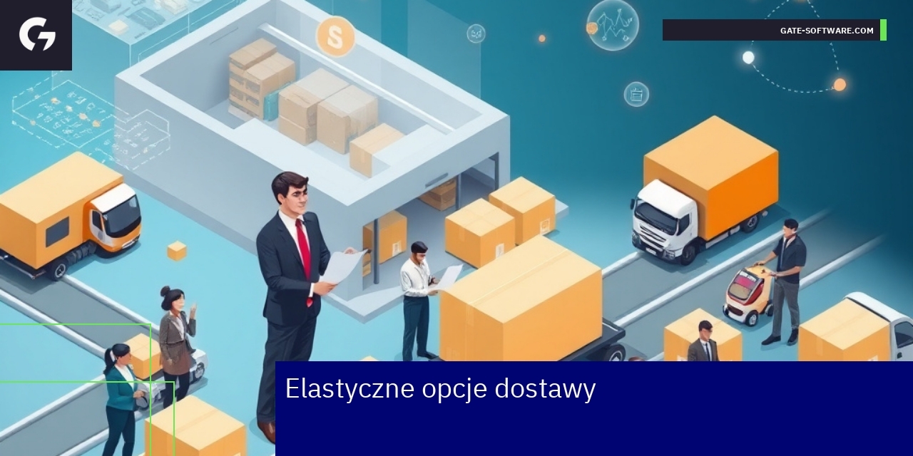 Schemat elastycznych opcji dostawy i wsparcia B2B