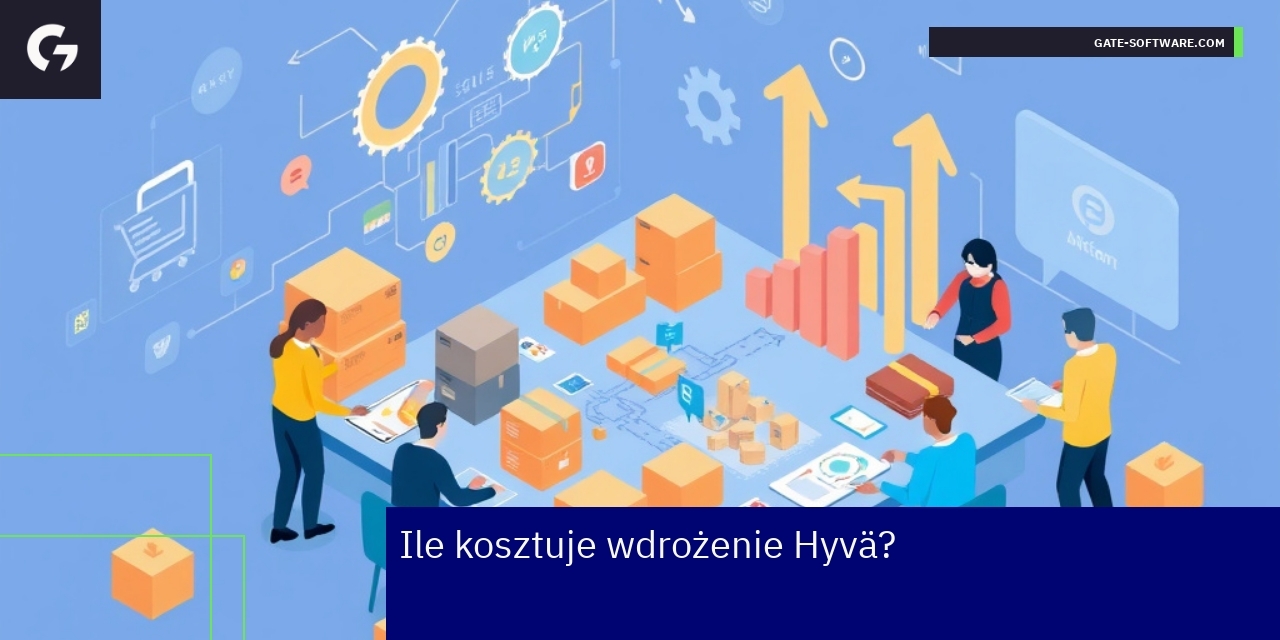 Ilustracja procesu wdrożenia Hyvä z elementami kosztów