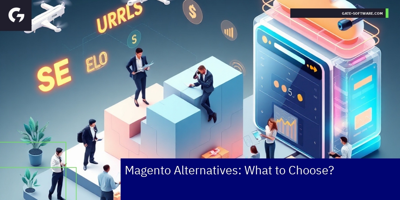 Diagram comparing Magento alternatives and features