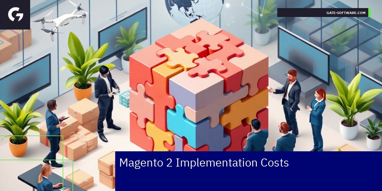 Diagram showing Magento 2 cost factors and processes