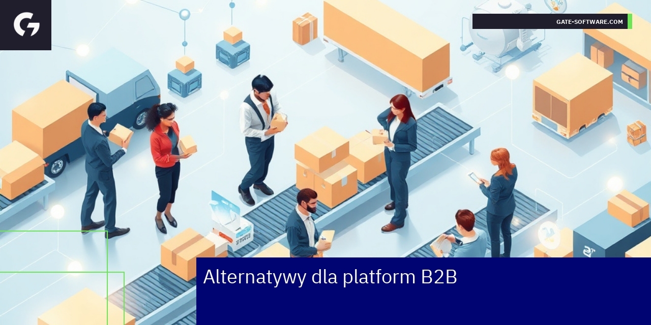 Schemat pokazujący alternatywy platform B2B i ich funkcje