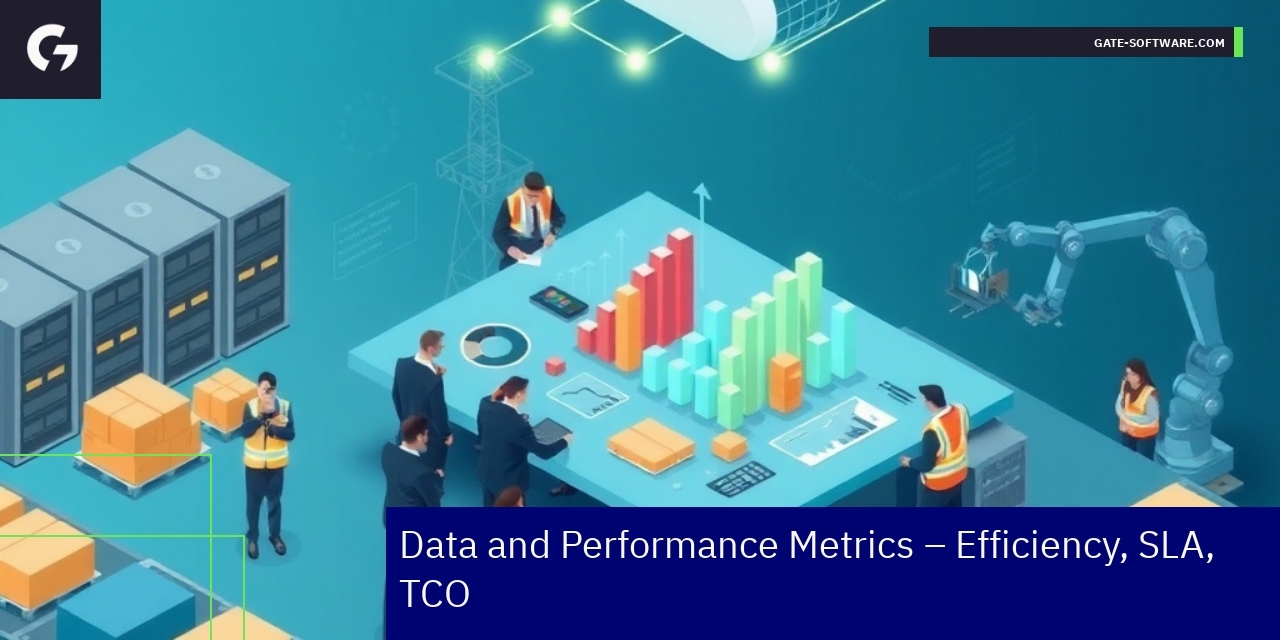 Graph showing B2B project metrics and efficiency rates