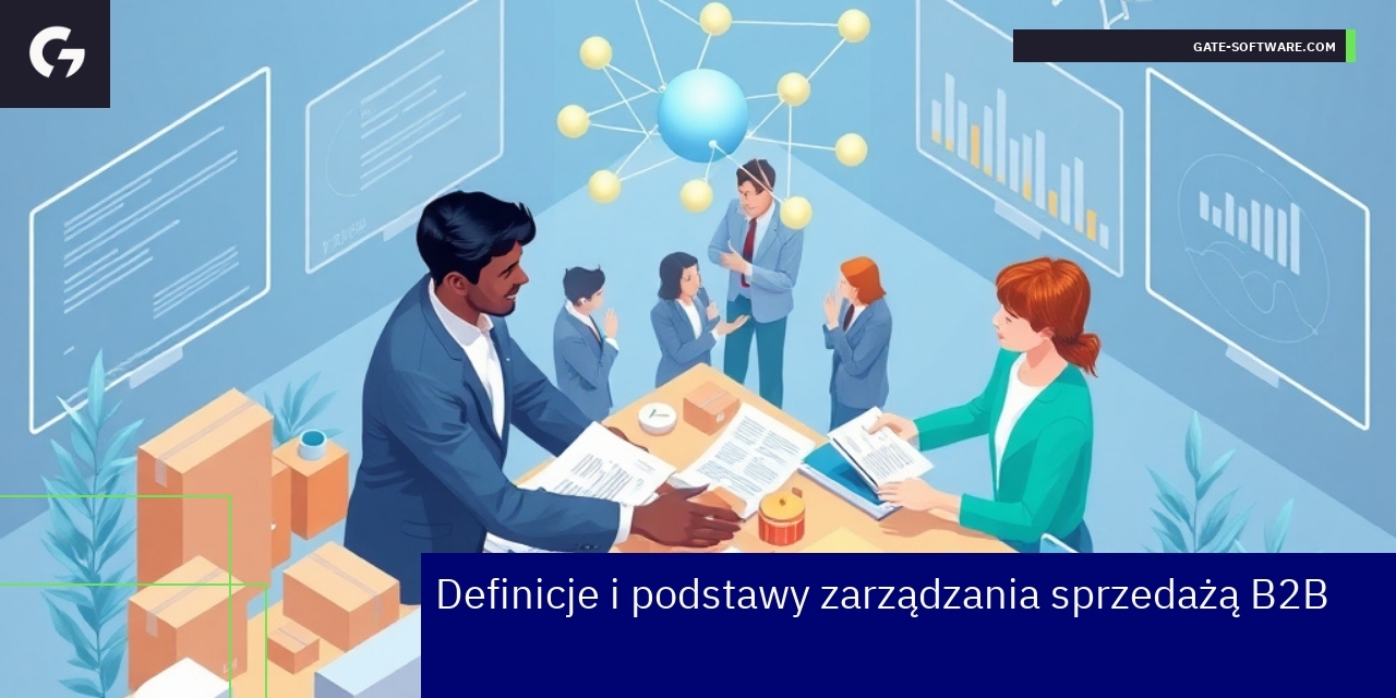 Schemat procesu sprzedaży B2B między firmami