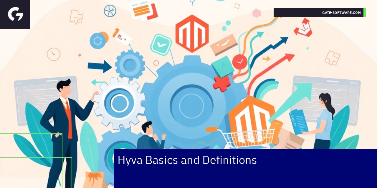 Hyva frontend benefits for Magento 2 platforms Illustration of Hyva improving Magento 2 frontend performance