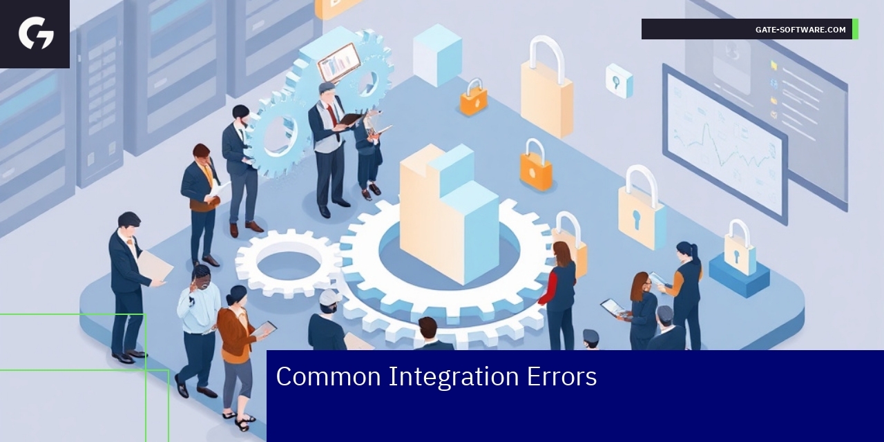 Diagram showing integration errors and security issues