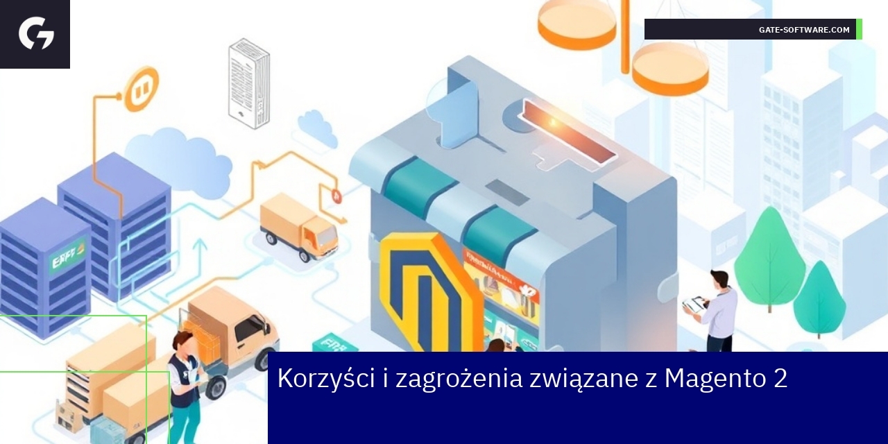 Schemat korzyści i zagrożeń platformy Magento 2