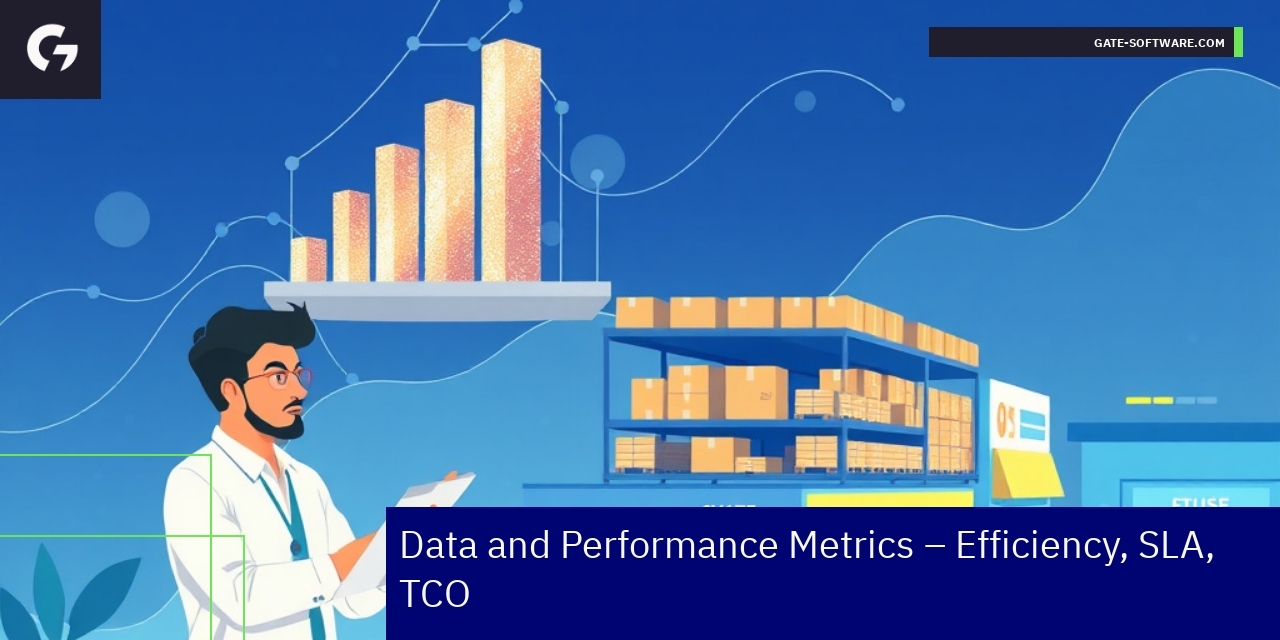 Hyva Project Efficiency and Performance Metrics Charts showing project timelines, delivery rates, and cost reduction