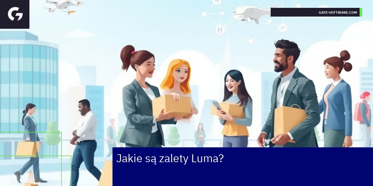 Interfejs sklepu z funkcjami Luma i ikonami social media