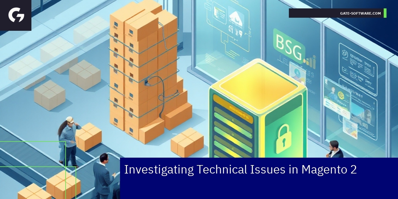 Magento 2 dashboard with technical issue icons